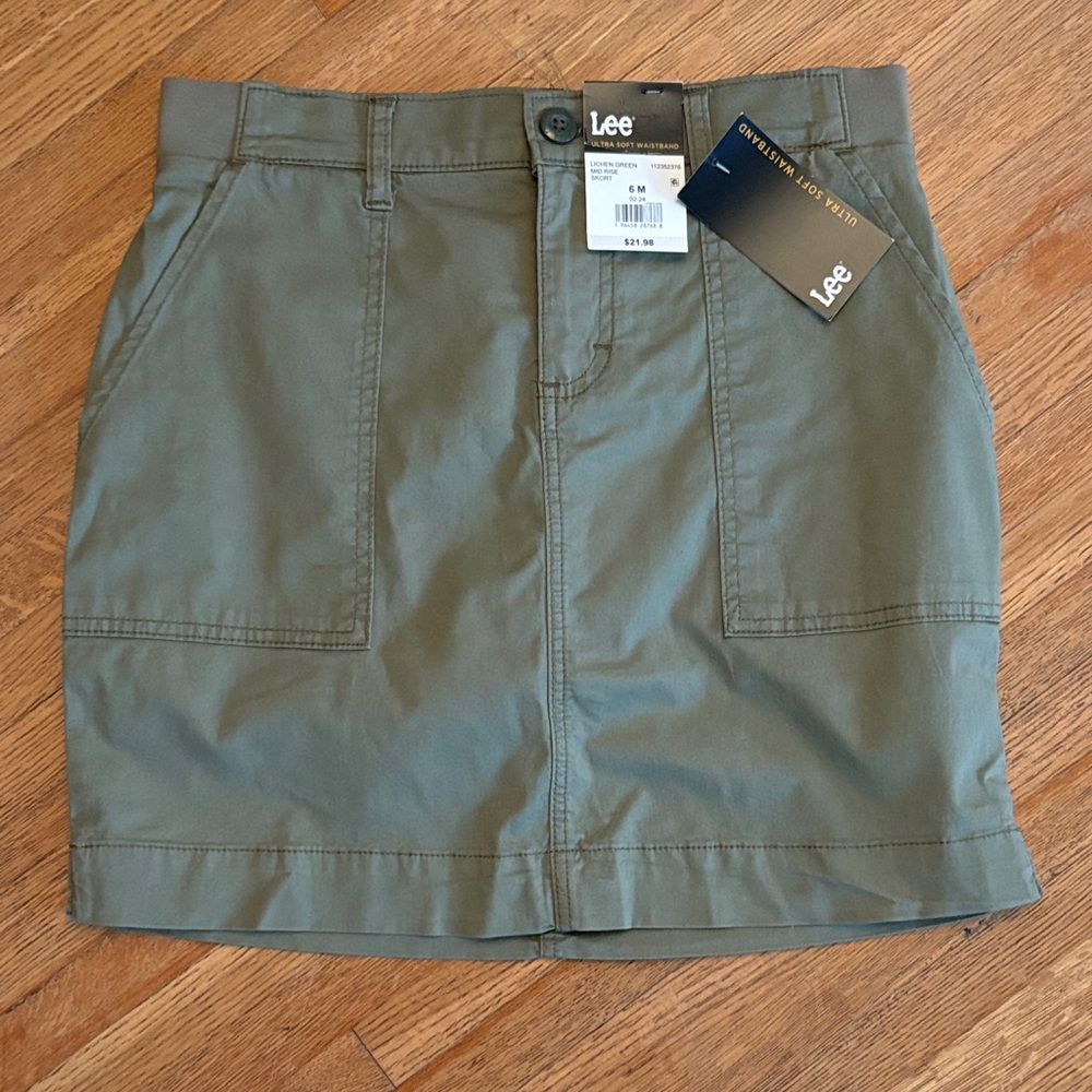 Lee Olive Green Mini Skirt